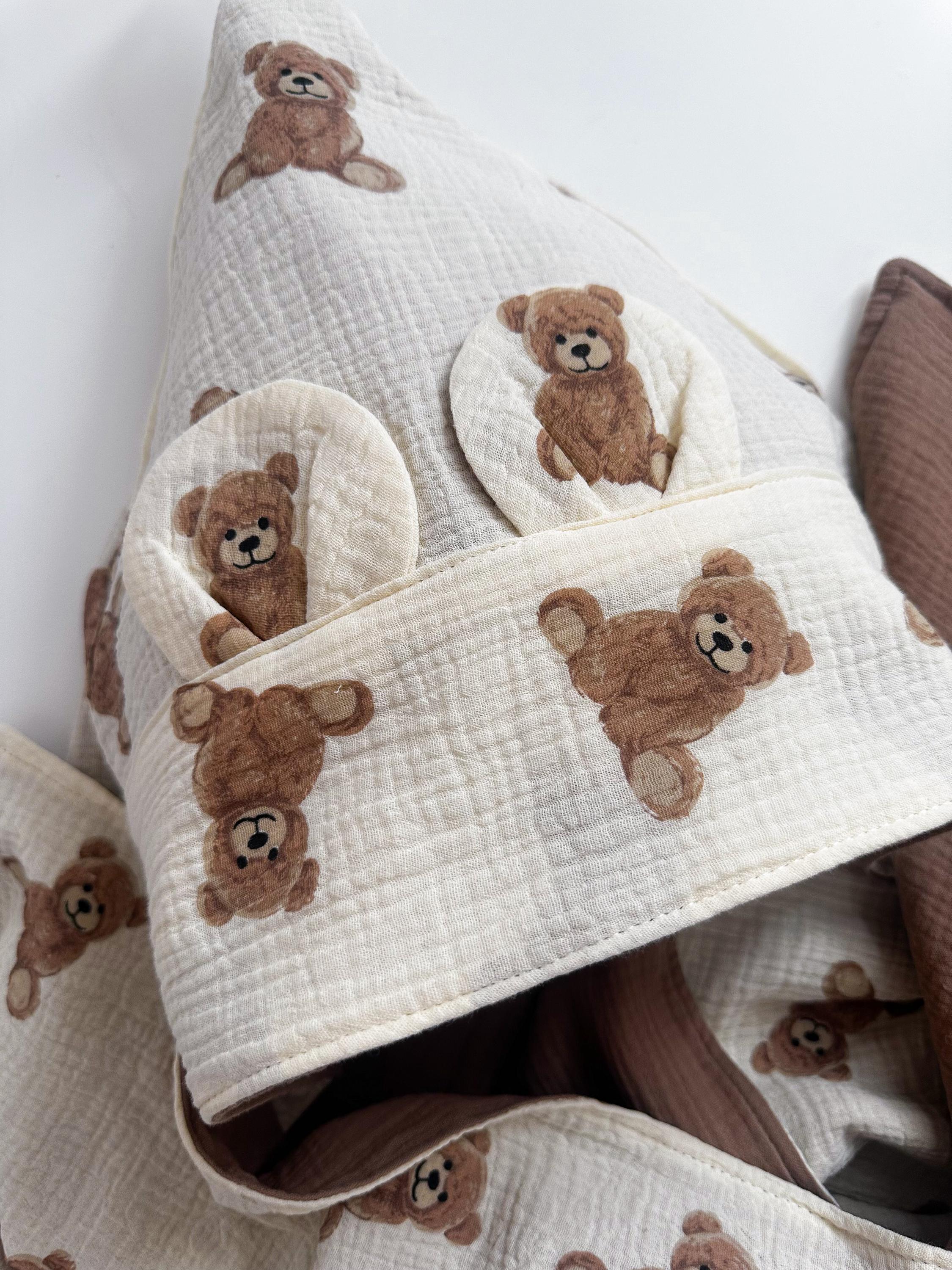 Organic Muslin Baby Swaddle Towel — Hypoallergenic, Gentle, Soft