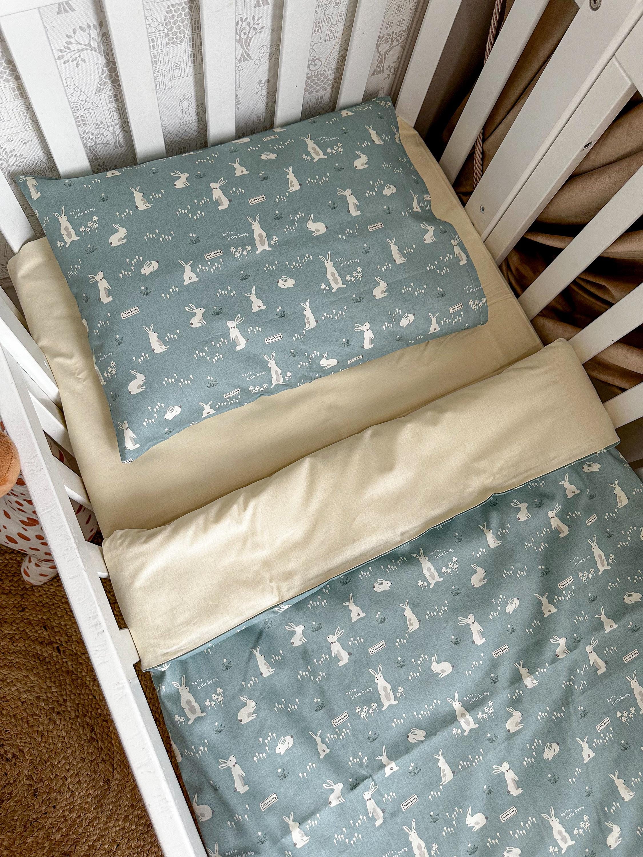 Handmade Cotton Baby Bedding Set: Duvet Cover, Fitted Sheet, and Pillowcase