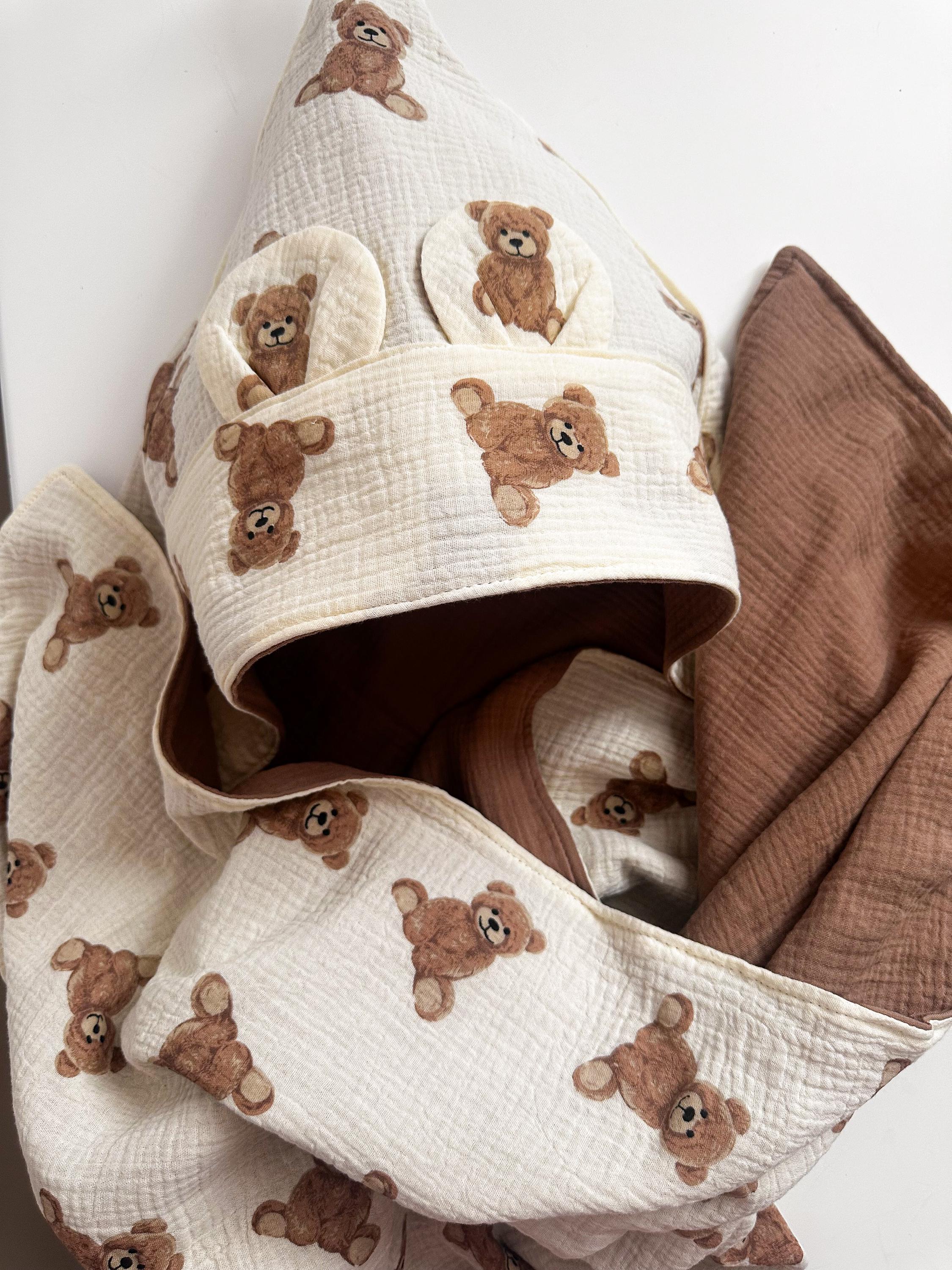 Organic Muslin Baby Swaddle Towel — Hypoallergenic, Gentle, Soft