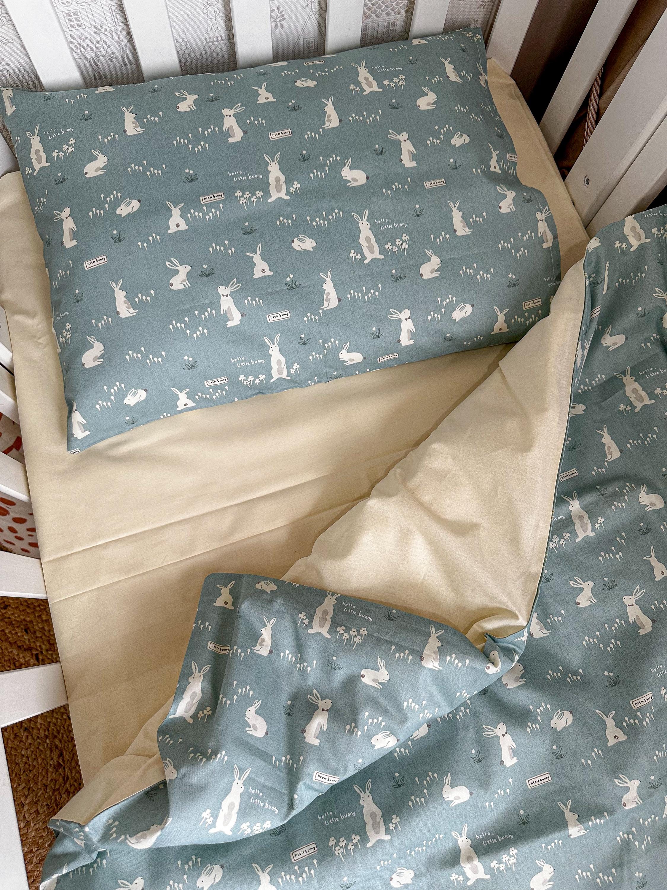 Handmade Cotton Baby Bedding Set: Duvet Cover, Fitted Sheet, and Pillowcase